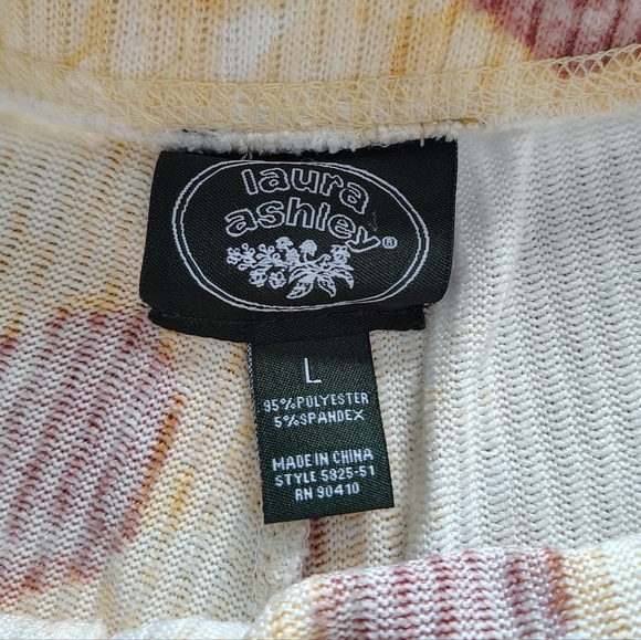 Laura Ashley Women's Large Sunflower Print Pajama Shorts Drawstring Waist - Picture 3 of 5